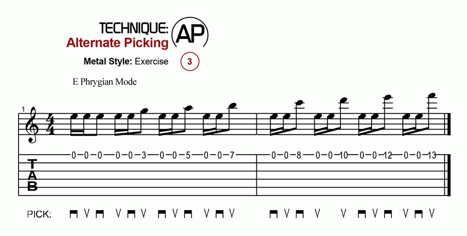 Alternate Picking · Metal · Ex.03
