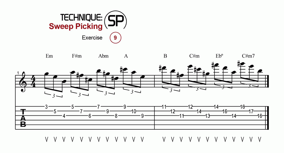 Sweep Picking · Ex. 09