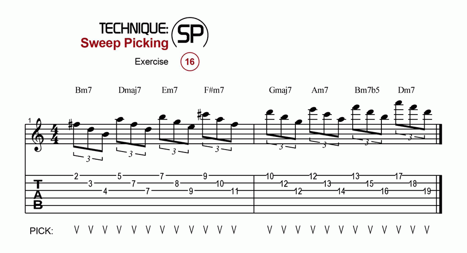 Sweep Picking · Ex. 16