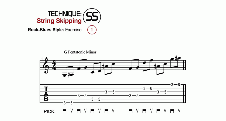 String Skipping · Rock · Ex. 01