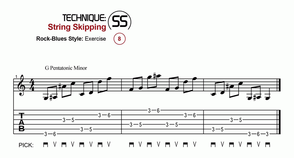 String Skipping · Rock · Ex. 08
