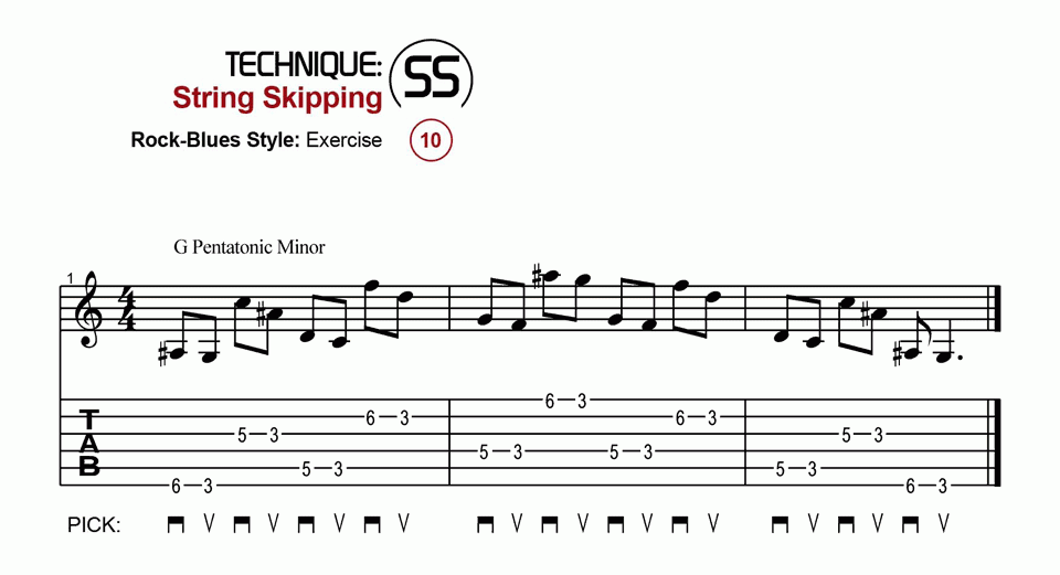 String Skipping · Rock · Ex. 10