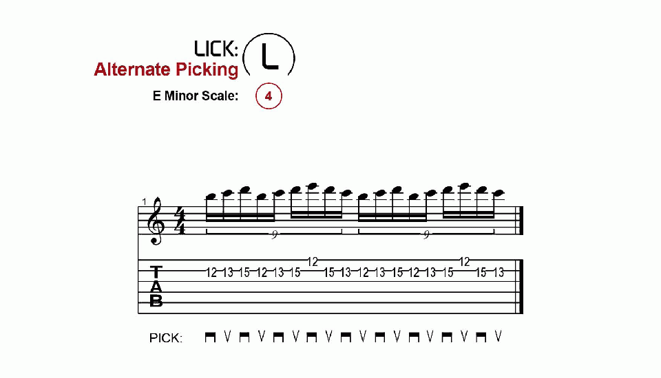 Licks · Alternate Picking · Ex. 04