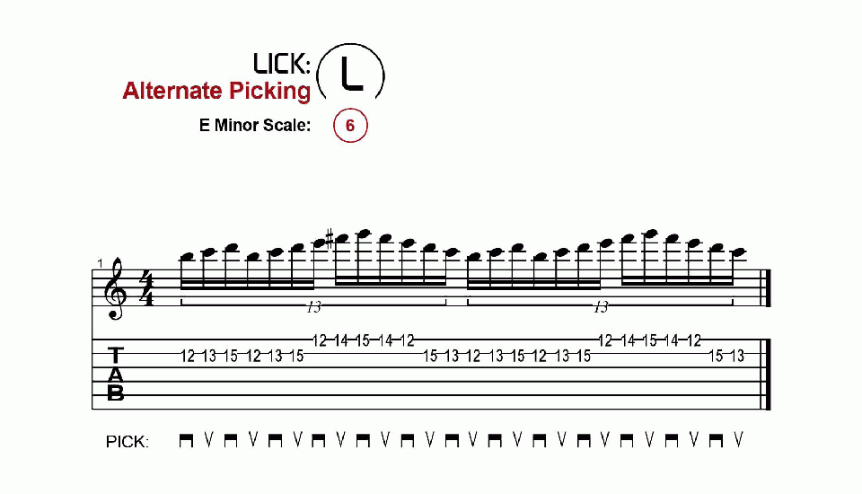 Licks · Alternate Picking · Ex. 06
