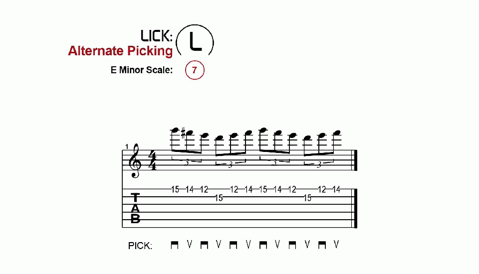Licks · Alternate Picking · Ex. 07