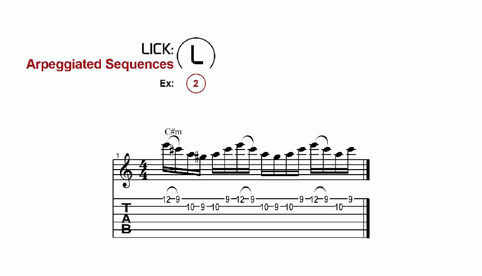 Licks · Arpeggiated Sequences · Ex. 02