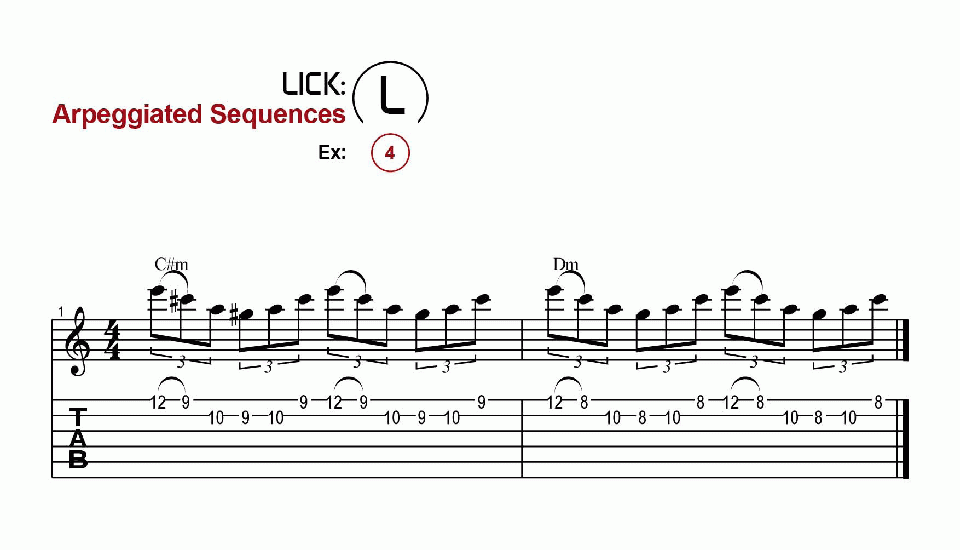 Licks · Arpeggiated Sequences · Ex. 04