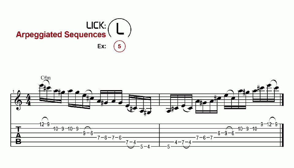 Licks · Arpeggiated Sequences · Ex. 05