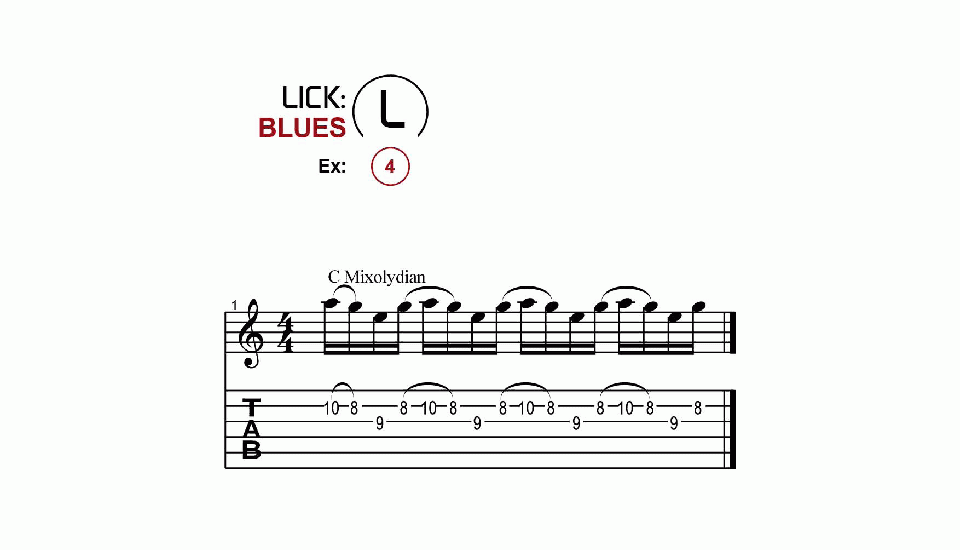 Licks · Blues · Ex. 04