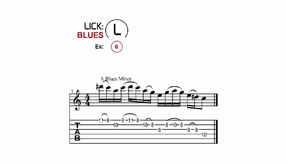 Licks · Blues · Ex. 06