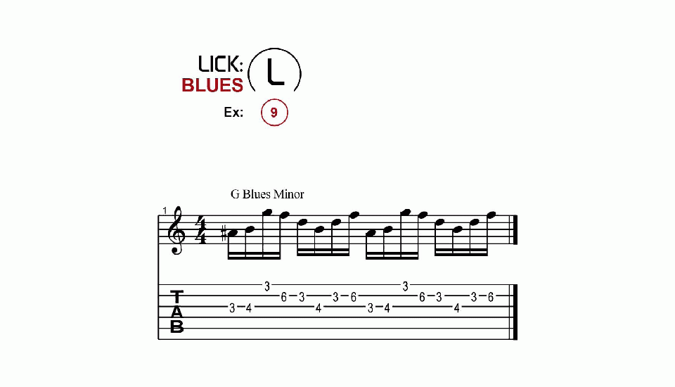 Licks · Blues · Ex. 09