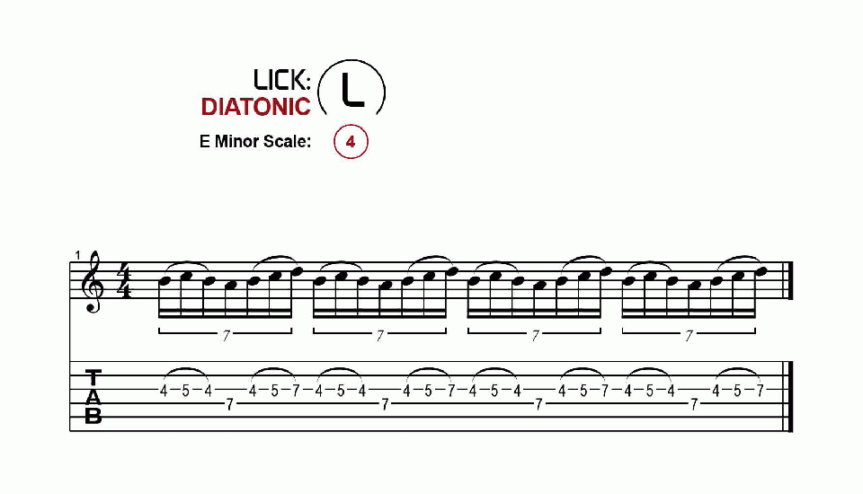 Licks · Diatonic · Ex. 04