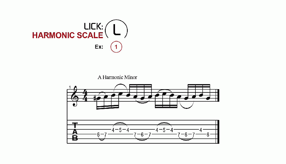 Licks · Harmonic · Ex. 01