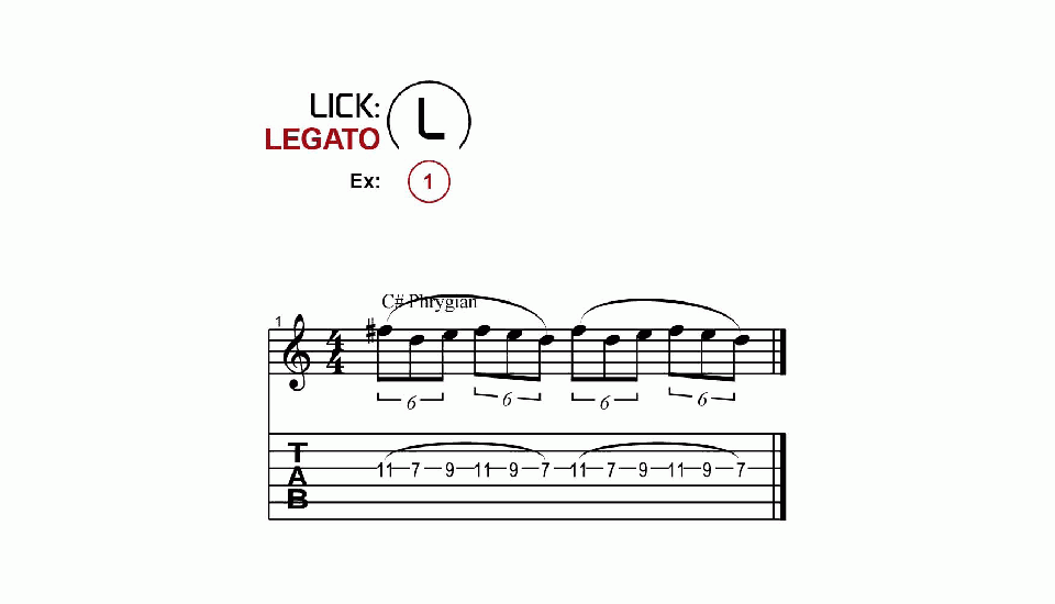 Licks · Legato · Ex. 01