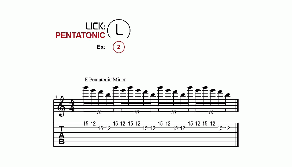 Licks · Pentatonic · Ex. 02