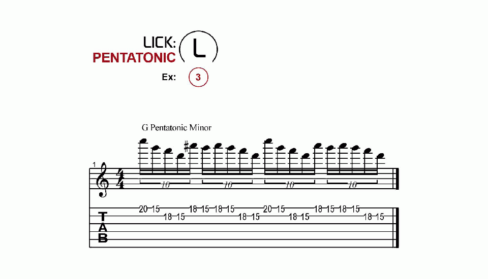 Licks · Pentatonic · Ex. 03