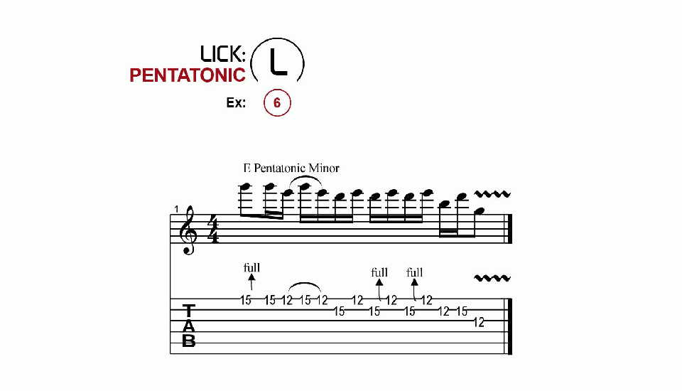 Licks · Pentatonic · Ex. 06