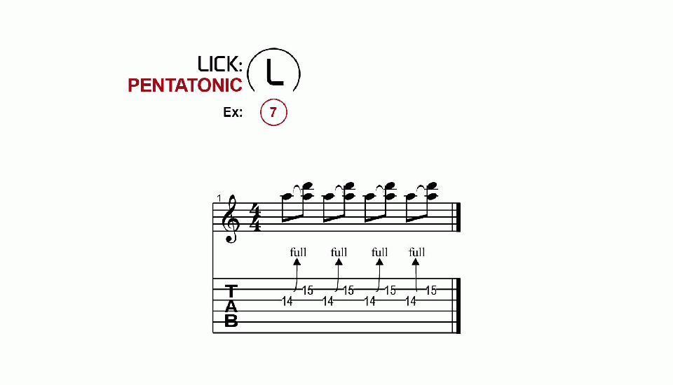 Licks · Pentatonic · Ex. 07