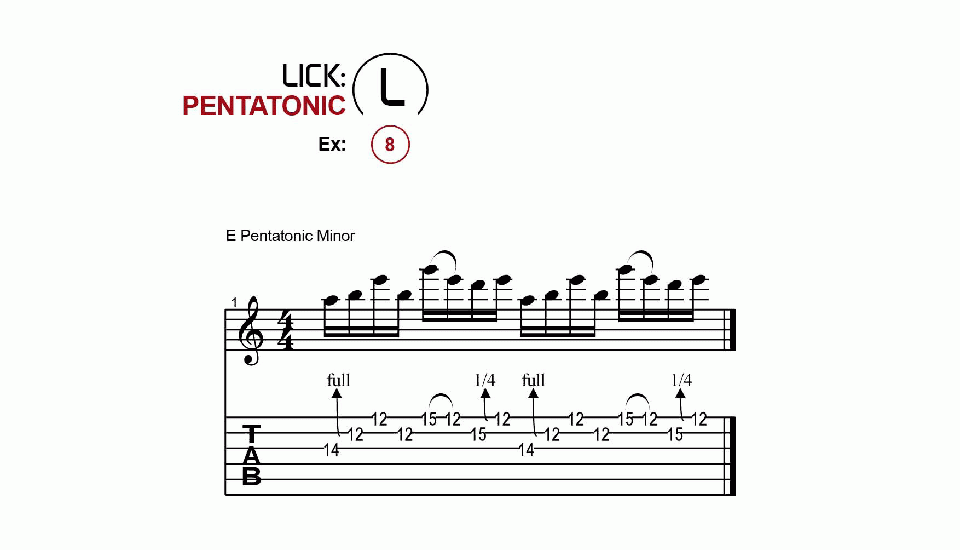 Licks · Pentatonic · Ex. 08