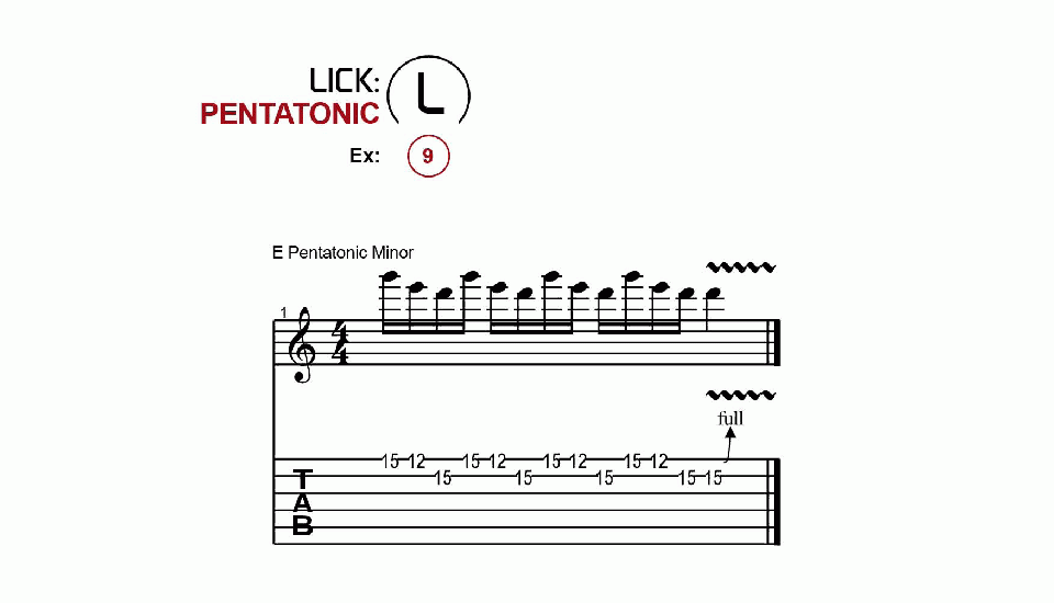 Licks · Pentatonic · Ex. 09