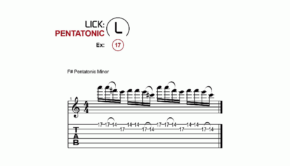 Licks · Pentatonic · Ex. 17