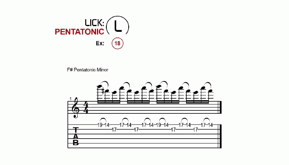 Licks · Pentatonic · Ex. 18