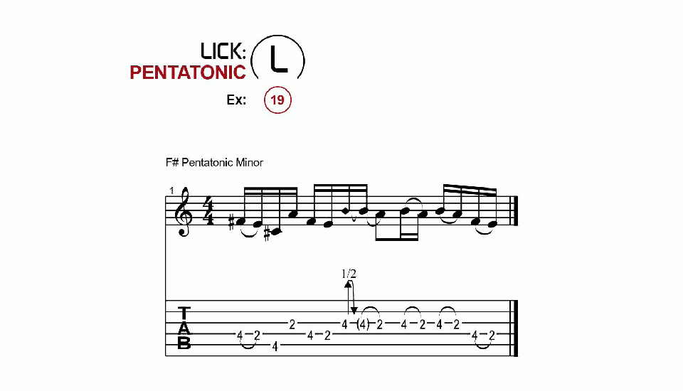 Licks · Pentatonic · Ex. 19