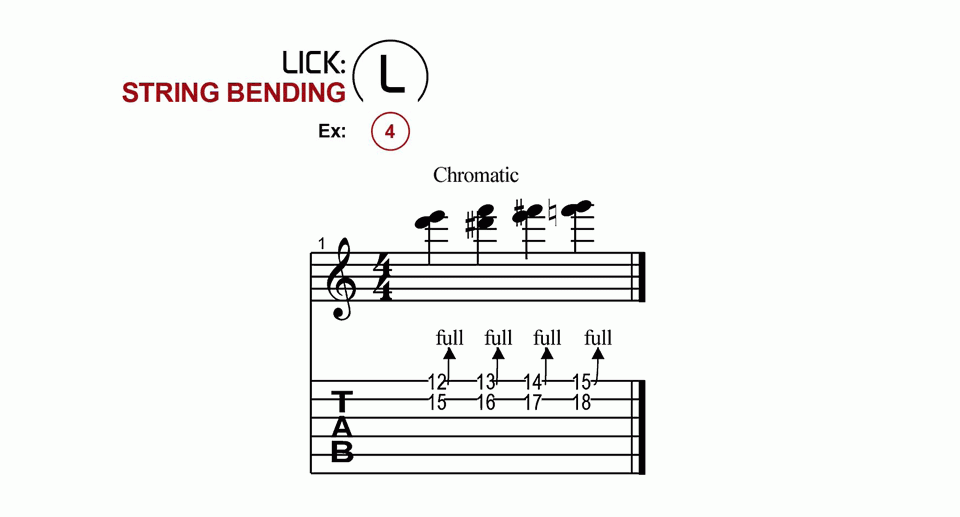 Licks · String Bending · Ex. 04