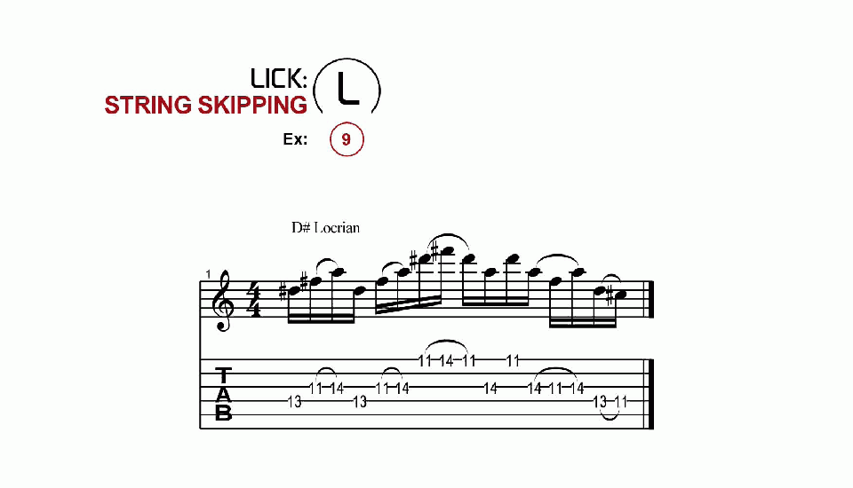 Licks · String Skipping · Ex. 02