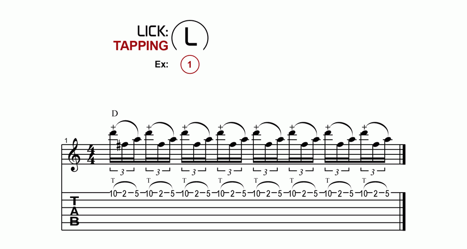 Licks · Tapping · Ex. 01