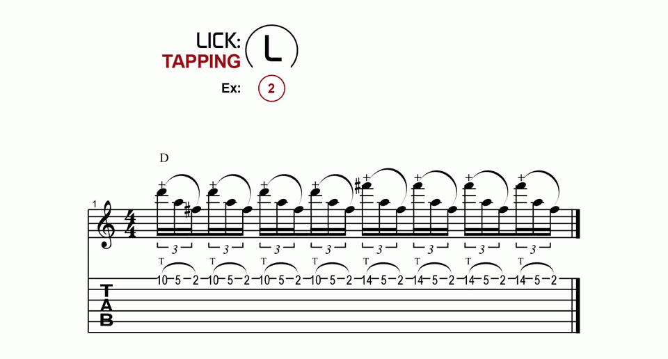 Licks · Tapping · Ex. 02