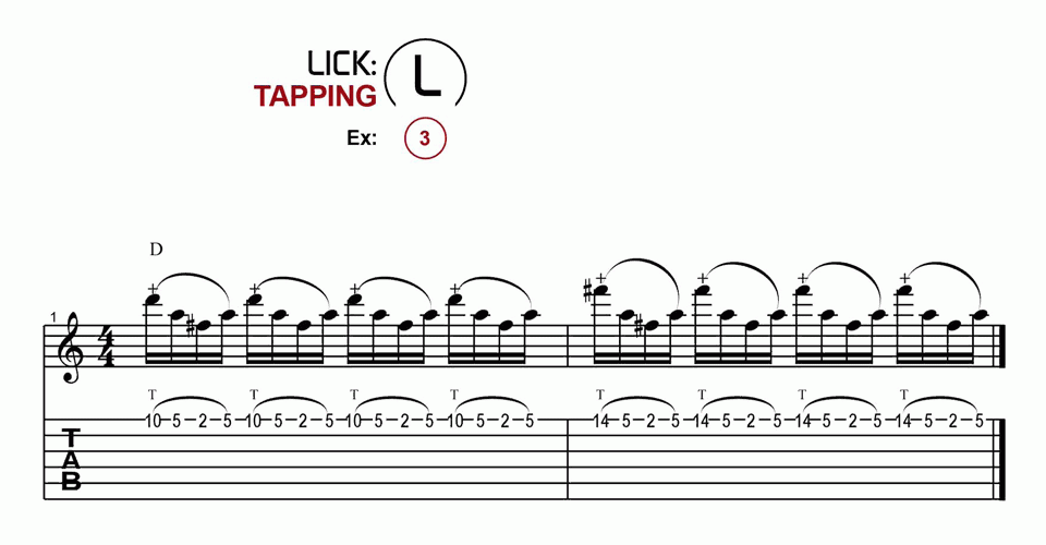 Licks · Tapping · Ex. 03