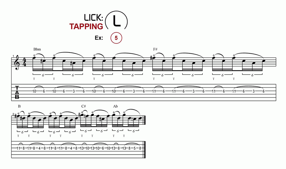 Licks · Tapping · Ex. 05