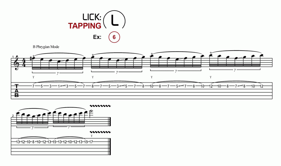 Licks · Tapping · Ex. 06