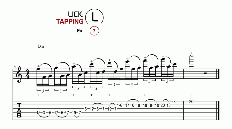 Licks · Tapping · Ex. 07