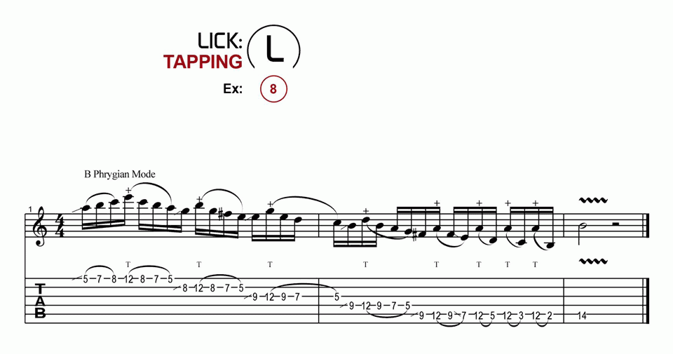 Licks · Tapping · Ex. 08