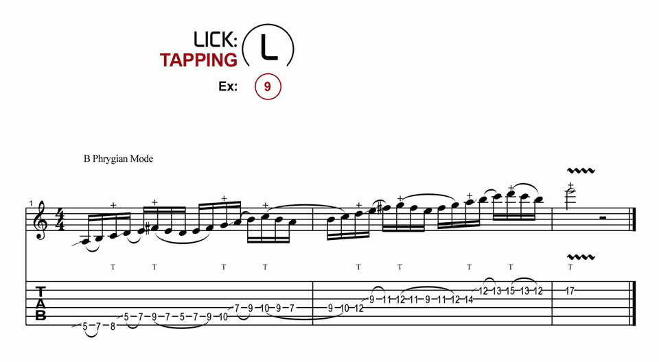 Licks · Tapping · Ex. 09