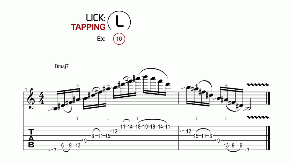 Licks · Tapping · Ex. 10