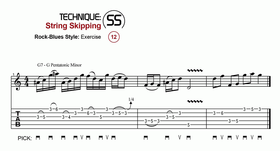 String Skipping · Rock · Ex. 12