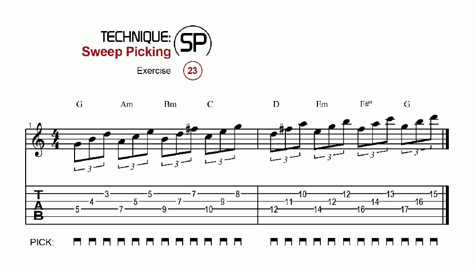 Sweep Picking · Ex. 23