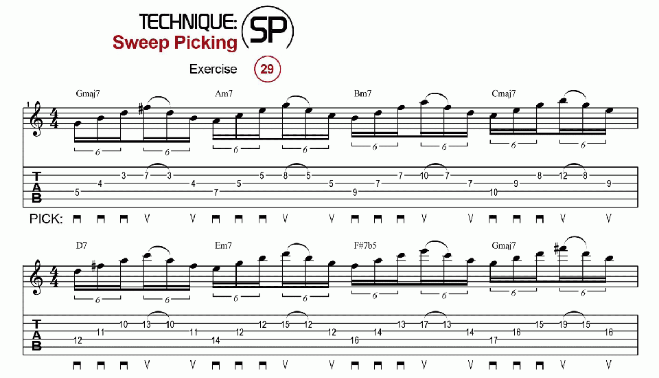 Sweep Picking · Ex. 29
