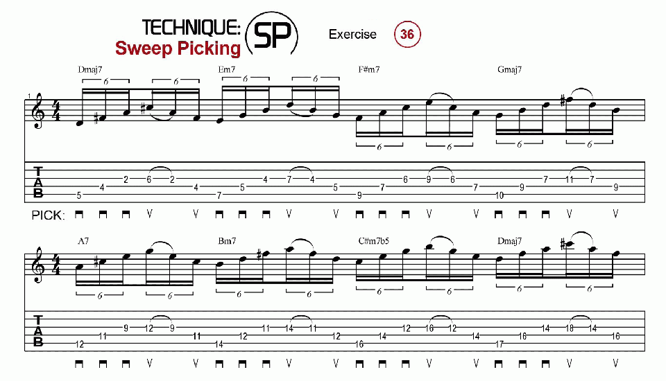 Sweep Picking · Ex. 36