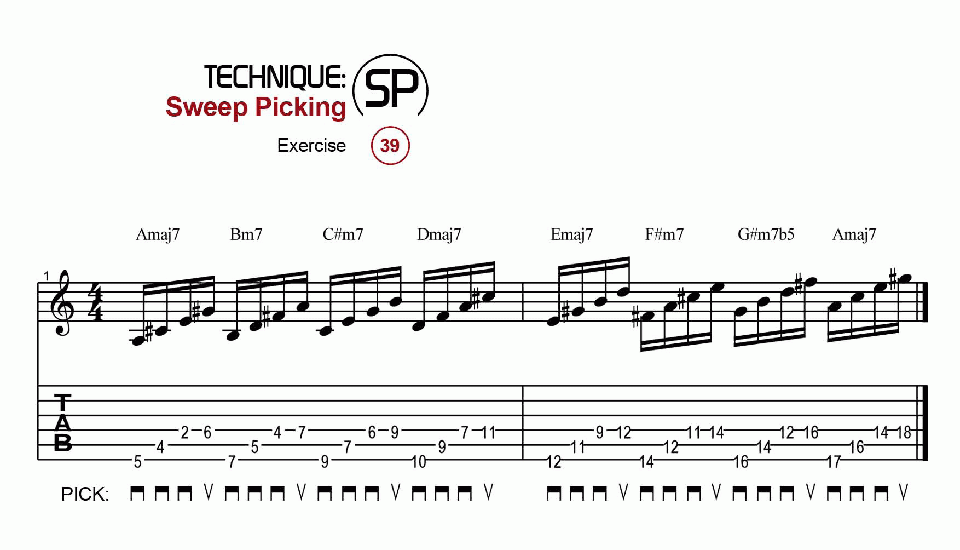 Sweep Picking · Ex. 39