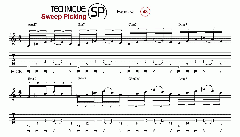 Sweep Picking · Ex. 43