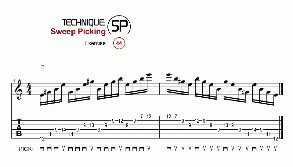 Sweep Picking · Ex. 44