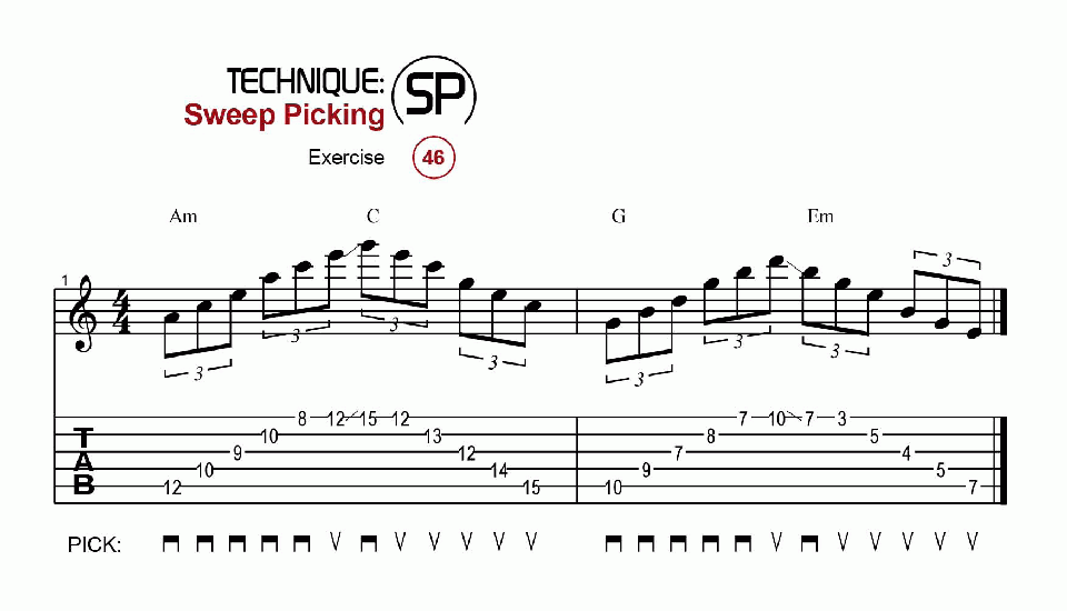 Sweep Picking · Ex. 46