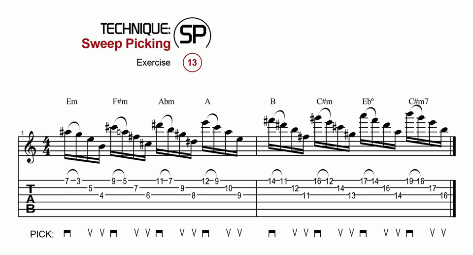 Sweep Picking · Ex. 13